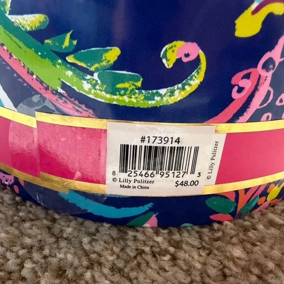 NWT Lilly Pulitzer Ice Bucket Beach Loot Gold Accent - Picture 3 of 4